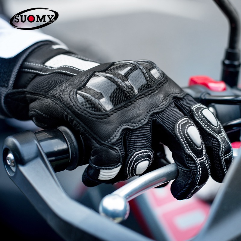 Xs Motorcycle Gear - 수오미 빈티지 가죽 오토바이 장갑 핑크색