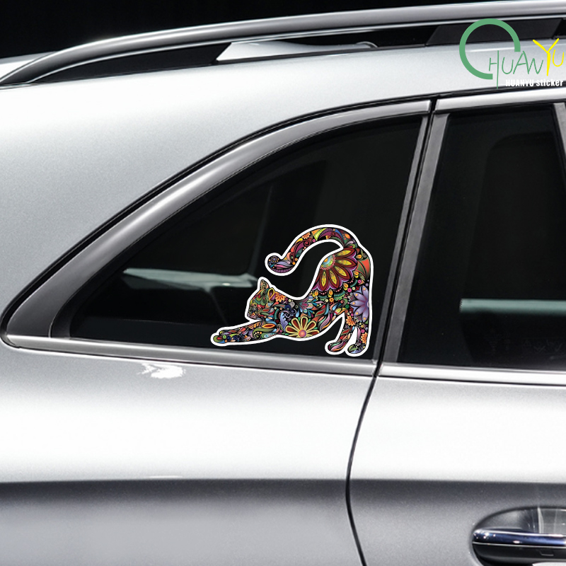 다채로운 패턴 고양이 맞춤형 아트 스티커, 자동차 창문 - Motorcycle Gear Pattern 리뷰 및 가격