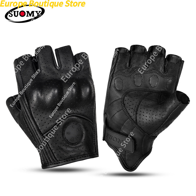 레트로 하프 핑거 오토바이 장갑 남성 여성을위한 정품  - Motorcycle Gear Women 리뷰 및 가격