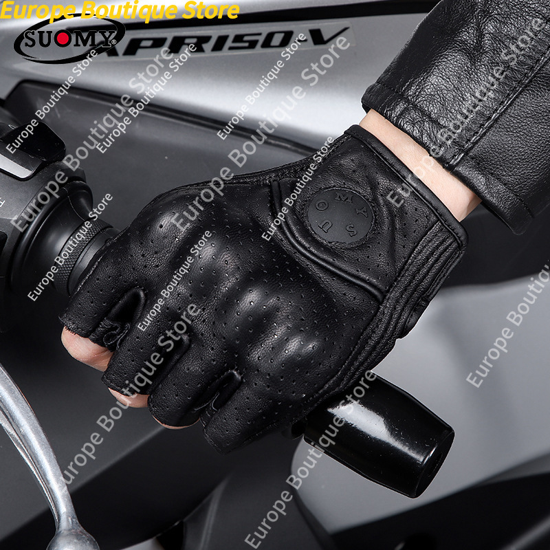 레트로 하프 핑거 오토바이 장갑 남성 여성을위한 정품  - Motorcycle Gear Women 리뷰 및 가격