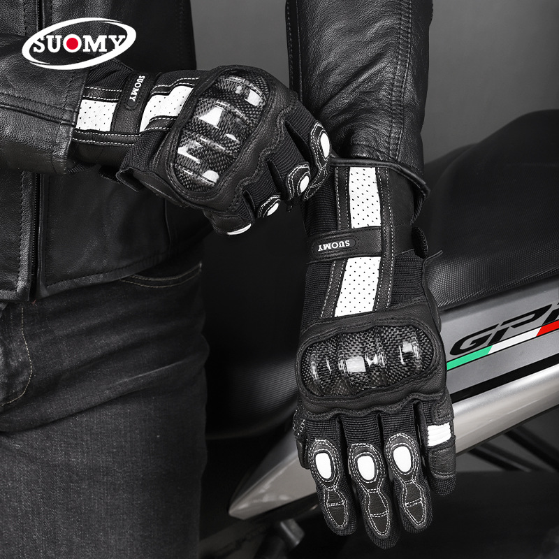 SUOMY 가죽 오토바이 장갑 통기성 카본 풀핑거 모토 - Xs Motorcycle Gear 리뷰 및 가격