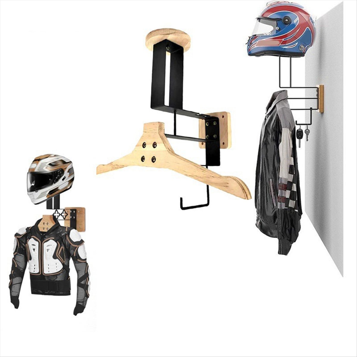 신상품 오토바이 나무 헬멧 홀더 벽걸이 다용도 랙 및  - Motorcycle Gear Rack 리뷰 및 가격