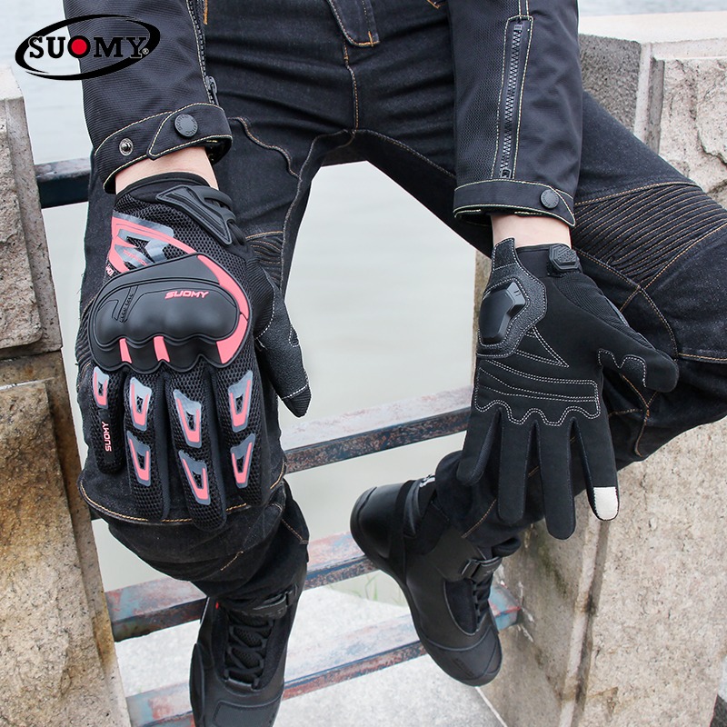 SUOMY 통기성 레이싱 오토바이 장갑 핑크 풀핑거 미 - Xs Motorcycle Gear 리뷰 및 가격