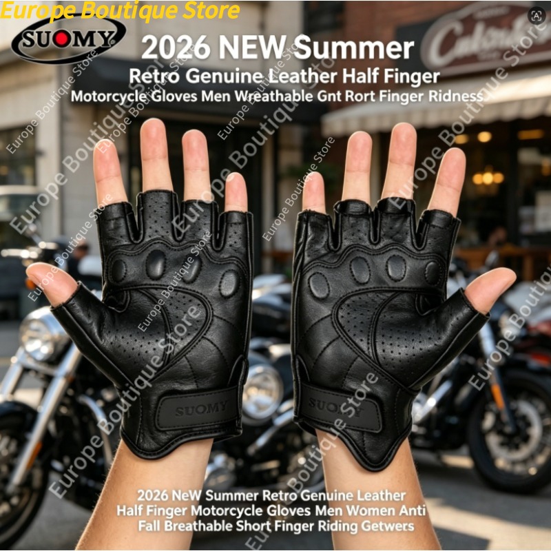 하프 핑거 오토바이 장갑 남성 여성을 위한 정품 가죽  - Motorcycle Gear Women 리뷰 및 가격