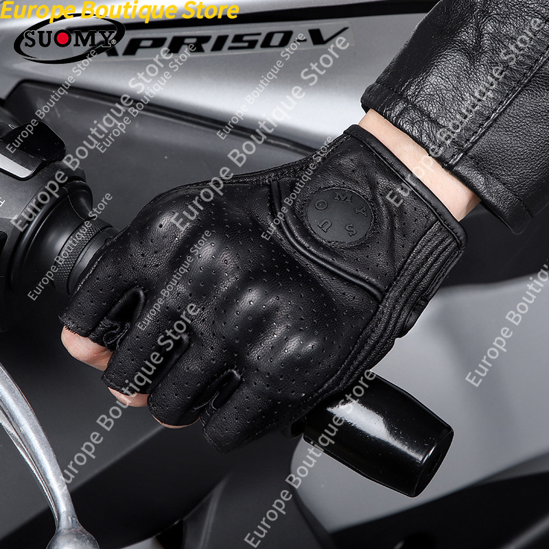 하프 핑거 오토바이 장갑 남성 여성을 위한 정품 가죽  - Motorcycle Gear Women 리뷰 및 가격